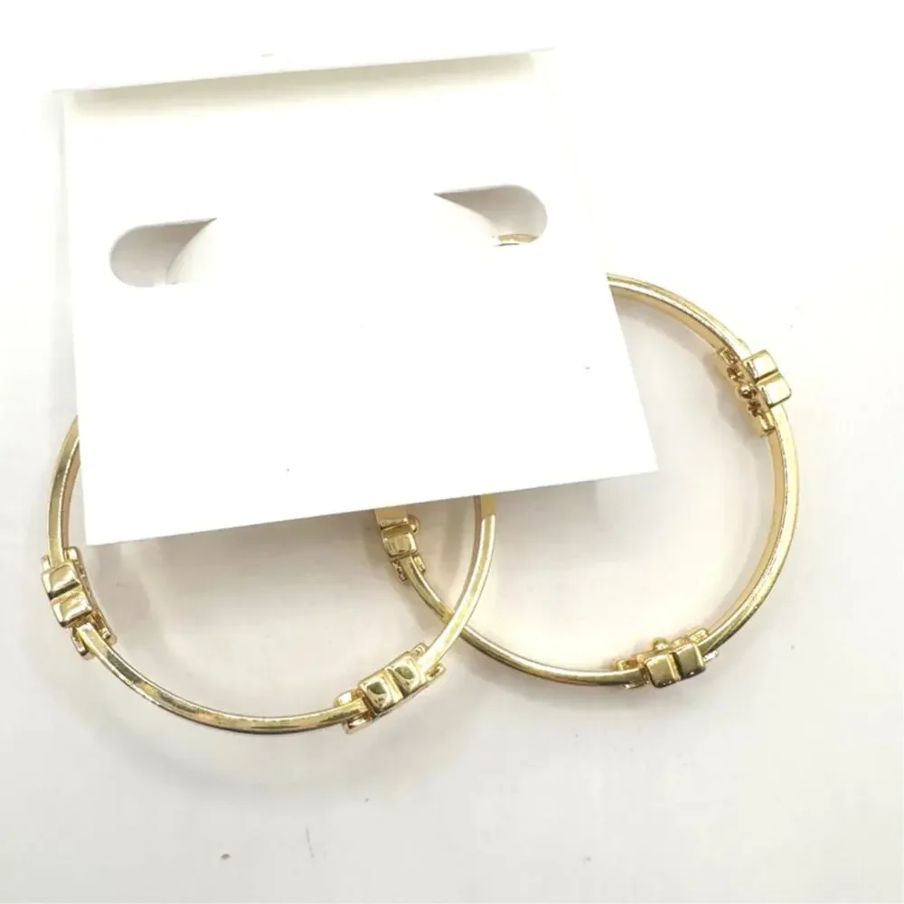 Tory Burch Logo T Earrings Oversized Signature Designer Jewelry NWT Gold